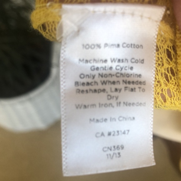 Talbots sunshine yellow light cardigan 3/4 sleeve size Petite small Pima cotton - Picture 6 of 6
